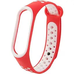 Ремінець Uwatch Replacement Sports Strap for Mi Band 3/4 Red/White