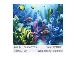 Алмазна мозаїка Підводний світ 30×40 см 60763