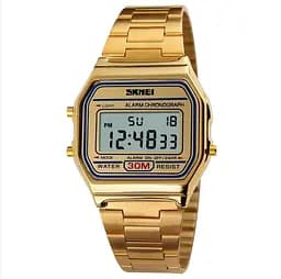 Наручний чоловічий годинник Skmei 1123 золотий