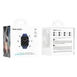 Смарт-годинник Hoco Y27 Smart Sports Watch (call version) Blue - мініатюра 4