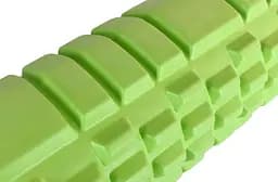 Масажний ролик EasyFit Grid Roller 33 см v.1.1 міцний масажер (салатовий) - мініатюра 4
