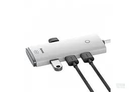 Хаб Baseus Lite Series 4-Port Type-C HUB Adapter Type-C to USB 3.0*4 25cm WKQX030302 White