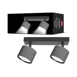 Світильник точковий накладний поворотний без лампи Maxus Wave Spot Base GX53x2 Black
