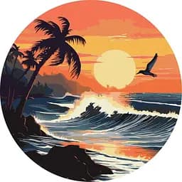 Картина за номерами Ideyka Чудова стихія ©art_selena_ua KHO-R1001 діаметр 39 см