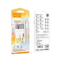 Адаптер мережевий HOCO Type-C to Type-C Cable Transparent tribute single-port C125A |1Type-C, PD/QC, 20W/3A| - мініатюра 3