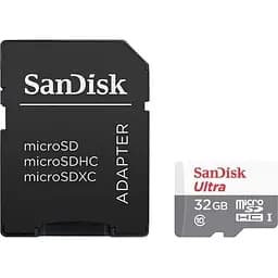 Карта памяти SanDisk microSDHC 32GB UHS-I Ultra A1 + SD Adapter (SDSQUNR-032G-GN3MA) [91560]