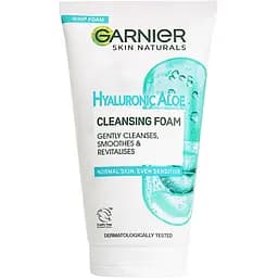 Очищаюча гіалуронова алое-пінка для вмивання Garnier Skin Naturals для нормальної та чутливої шкіри 150 мл (C6526600)