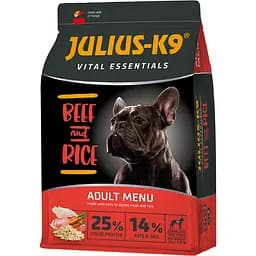 Сухий корм для собак Julius-K9 HighPremium Adult Vital Essentials, Яловичина та рис, 3 кг