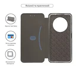 Чехол-книжка для TECNO Spark 30C 4G (kl5), G-Case, черный, кожаный чехол-книга из экокожи (PU) и TPU, с магнитом, с подставкой и вместительным кардхолдером, противоударный, защита всего корпуса, ArmorStandart (ARM81220) - мініатюра 3