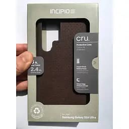 Оригінальний протиударний шкіряний чохол Samsung для Galaxy S24 Ultra Incipio Protective Leather Case Brown - мініатюра 5