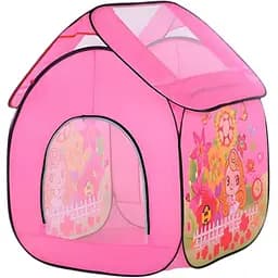 Намет M 3756: Просторий домик для відпочинку на відкритому повітрі, рожевого кольора з принтом принцеси в квітках