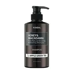 Шампунь восстанавливающий «Яблоко и зеленый чай» 500 мл Kundal Honey & Macadamia Shampoo Apple Green Tea