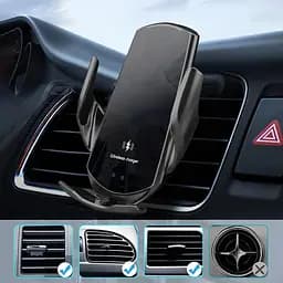 Автомобільний тримач для телефона бездротовий автоматичний - мініатюра 4