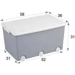 Контейнер для іграшок Tega Baby graphite yellow (PW-001-163-Z) - мініатюра 2