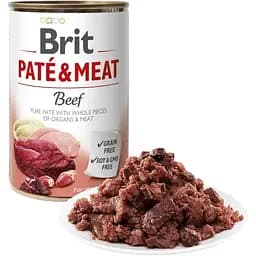 Вологий корм для собак Brit Pate & Meat Beef з яловичиною та індичкою 400 г - мініатюра 5
