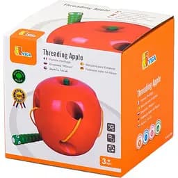 Дерев'яна шнурівка Viga Toys Яблуко (56276) - мініатюра 2
