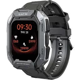 Смарт-годинник Lemfo C20 силіконовий ремінець Black (16351-hbr)