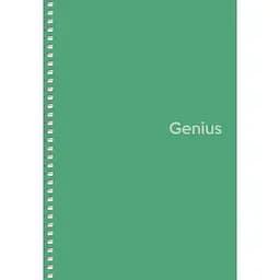 Тетрадь для записей Genius А5, в клеточку, спираль, 80 л., зеленая (A5-080-6806K)