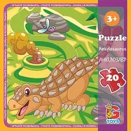 Пазлы Динозавр Анкилозавр LD06 G-Toys 20 элементов (4824687638280)