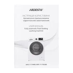 ARDESTO Пральна машина фронтальна Black Mars, 7кг, 1400, А+++, 48см, дисплей, пара, інвертор, підсвіч.барабана, сірий - мініатюра 9