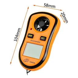 Цифровий анемометр крильчатий 0.1-30м/с -10-45°C Benetech 10.5х5.8х2 см hoz0010069 - мініатюра 2