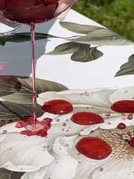 Водовідштовхувальна Скатертина з 3D принтом Чайна квітка 150х110 см Бежевий - мініатюра 8