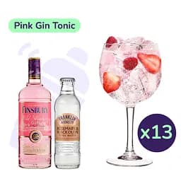Коктейль Pink Gin Tonic (набор ингредиентов) х14 на основе Finsbury
