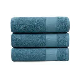 Рушник махровий Lotus Home - Dena navy сіро-синій 50x90