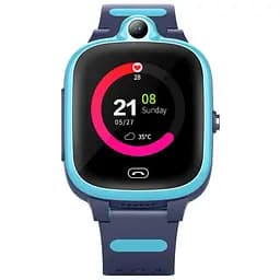 Розумний дитячий годинник телефон Lemfo A72 з GPS трекером, дзвінками від сім-карти, відеодзвінком та SOS кнопкою Синій - мініатюра 3