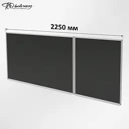 Дошка ТСО шкільна крейдяно-маркерна 3-поверхнева 2250х1000 мм (Графіт/білий) - мініатюра 2