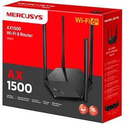 Маршрутизатор Mercusys MR60X AX1500, 2xGE LAN, 1xGE WAN, MESH - мініатюра 4