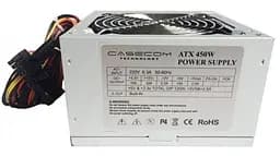 Блок живлення 450 Вт, Casecom, сріблястий, 12 см, 1xMolex/3xSATA/1x6+2-pin/1x4-pin/1x20+4-pin (CM 450 ATX)