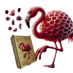 Деревянный пазл Полуниччи Фламингини, А5, Деревянная коробка 35 элементов