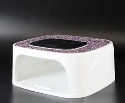 Лампа для манікюру зі стразами SUN S20 UV/LED дисплей сенсор руху знімне дно для педикюру 268 Вт Білий - мініатюра 4