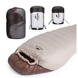 Спальник з натуральним пухом Naturehike Snowbird NH20YD001, p-р M, коричневий 510 г - мініатюра 5