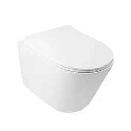 Набір Qtap інсталяція 3 в 1 Nest QT0133M425 з панеллю змиву квадратною QT0111M06029SAT + унітаз з сидінням Swan QT16335178W, Білий - мініатюра 3
