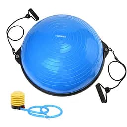 Балансировочная платформа (полусфера) Cornix Bosu Ball 58 см с эспандерами Blue XR-0457