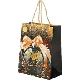 Пакет подарунковий новорічний Куля з бантом YX050952 Різнокольоровий (NY)