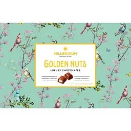 Цукерки Millennium GoldenNuts з начинкою та цілими горіхами 145 г (940005)