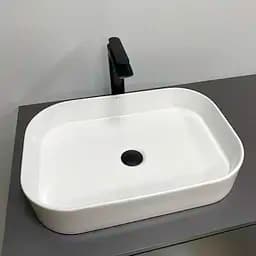 Умивальник VBI Vestone 55 white накладний VBI-017001, Білий - мініатюра 3