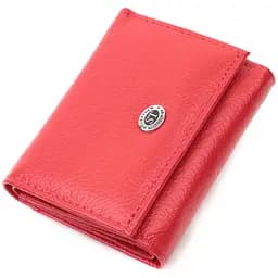 Компактне жіноче портмоне з монетницею із натуральної шкіри ST Leather 22729 червоне