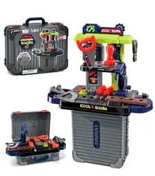 Набір інструментів у кейсі Cool Tools 2в1 – дитячий верстат із валізкою