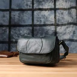 Повсякденна жіноча сумка з натуральної шкіри Vintage 22970 зелена - мініатюра 10