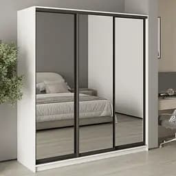 Шкаф-купе трехдверный MebelStar Комбо BG 3 Зеркала 190x60x210 см Аляска белый (MBS-9239)