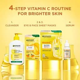 Тканинні патчі Garnier Skin Naturals з вітаміном С для зменшення темних кіл під очима 5 г  - мініатюра 4