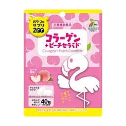Диетическая добавка Unimat Riken жевательная таблетка с коллагеном и керамидами со вкусом персика ZOO Series 40 шт.
