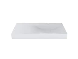 Раковина Miraggio Viola 1200 матовий з литого мармуру 1200x460x122 0000671, Білий - мініатюра 2