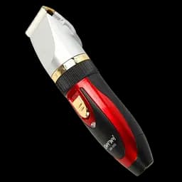 Машинка для стрижки волосся Gemei GM-550 бездротова з керамічними лезами чорна з червоним (GM-550_416)