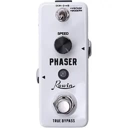 Аналогова педаль фазового ефекту Rowin LEF-313 Phaser для електрогітари у вінтажних та сучасних режимах з True Bypass