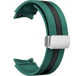 Ремінець для Samsung Galaxy Watch 4 Classic 46mm - темно-зелено-чорний ширина кріплення 20мм силікон Watchbands Cls-way (W27-8WB87751991)